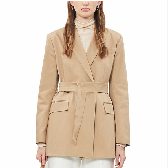 Topshop Jackets & Blazers - NEW Topshop Farrah Belted Tan Blazer NWT